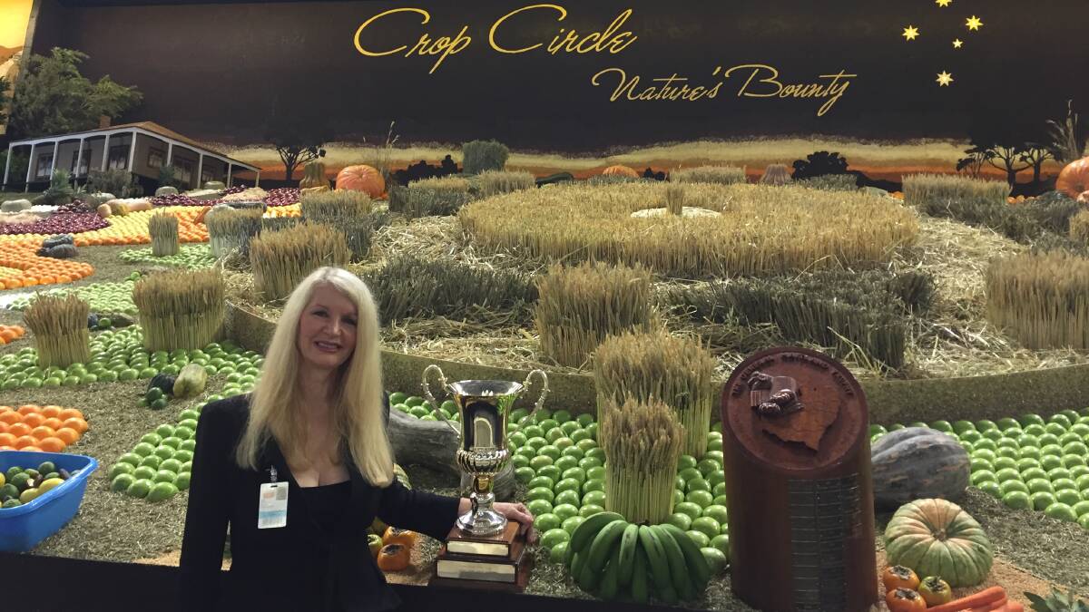 Central District designer Khristine Moore, Sydney, with the region's display, which won best display and the people's choice award.