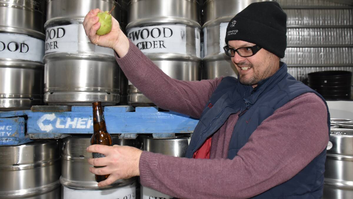 Sidewood Estate operations manager Michael Redman, Williamstown, shares his cider success. Photos: Carla Wiese-Smith.
