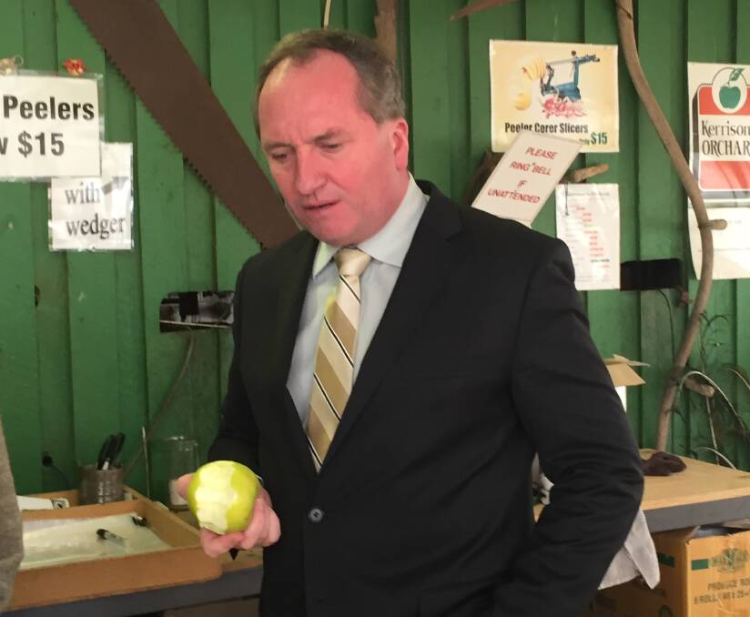 BETTER ACCESS: Agriculture and Water Resources Minister, Barnaby Joyce, says grants would help fast-track new products and approve greater uses of existing chemicals.