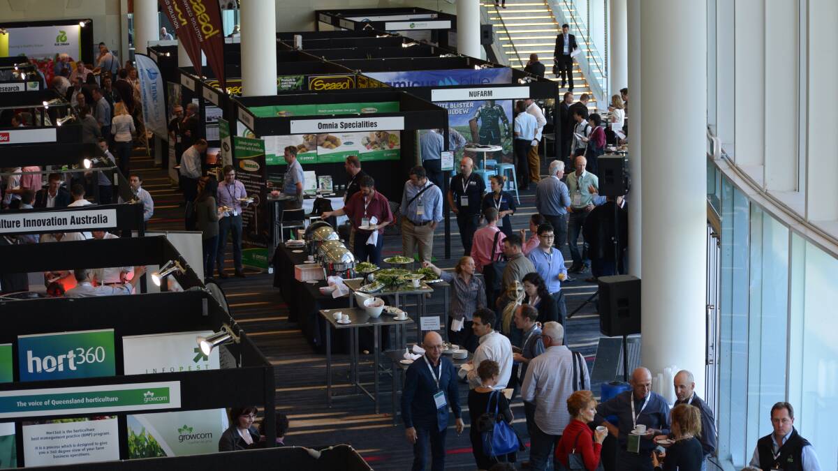 HEALTHY CROWD: About 1500 people attend the first day of the 2016 National Horticulture Convention on the Gold Coast yesterday.