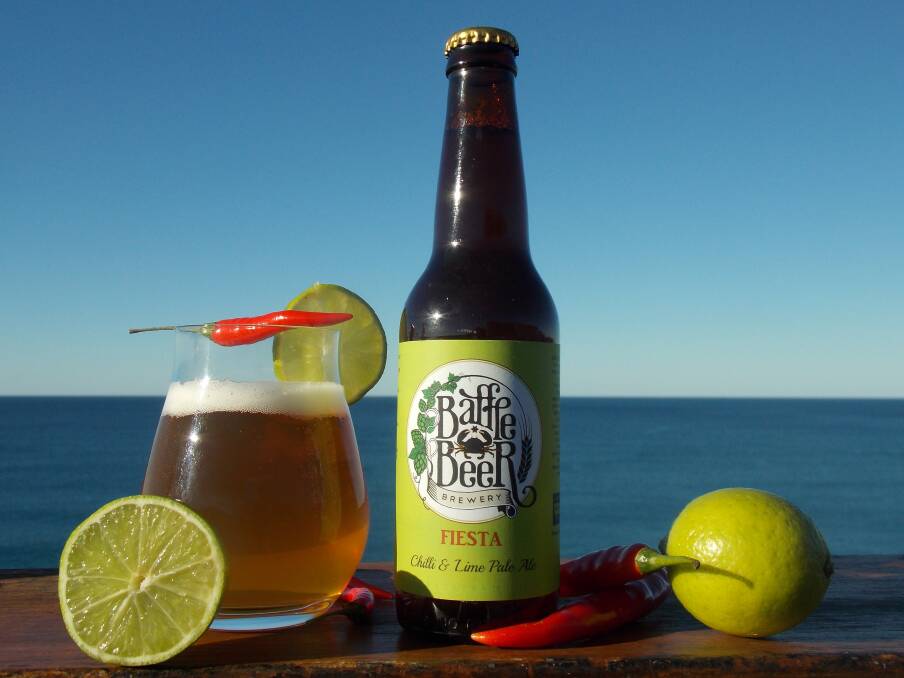 DRINK UP: The chilli and lime beer, Fiesta, by Baffle Beer Brewery, which boasts locally produced ingredients from Bundy Limes and Austchilli.  