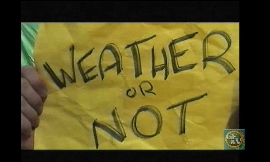 BIG SCREEN: The elaborate title screen for the new Weather or Not series.