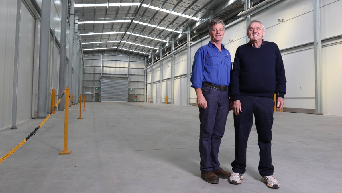 SEEDS OF CHANGE: Agronico chief executive Robert Graham and owner Julian Shaw at the new coolstore near Spreyton. Picture: Cordell Richardson
