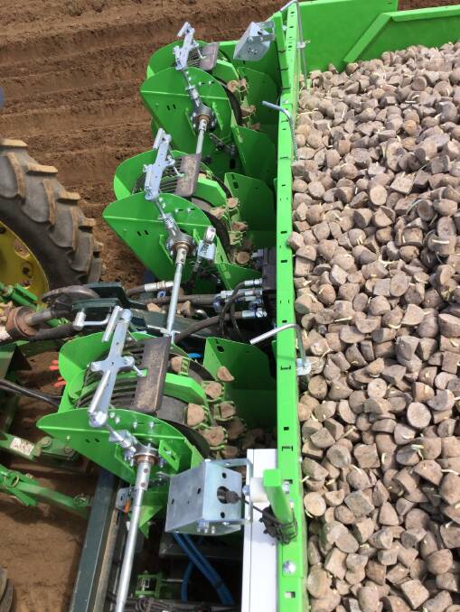 CAPACITY: The new planter promises to increase efficiency at planting by up to 10pc and can carry 2.5 tonnes of seed potatoes. 