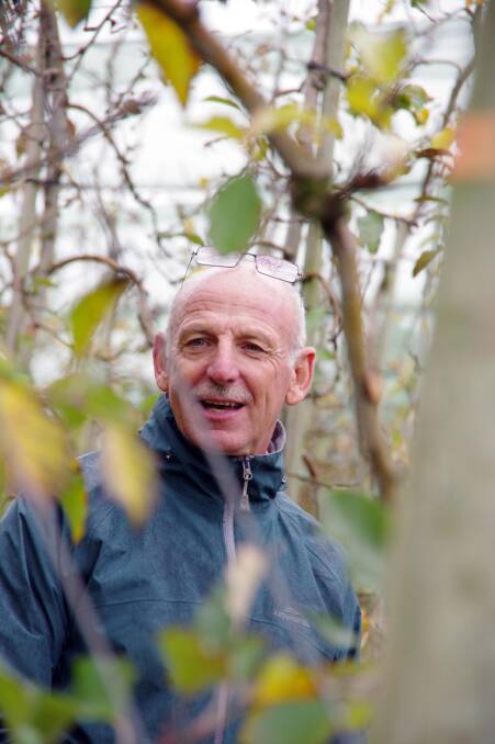 EYE FOR DETAIL: Horticultural advisor Marcel Veens speaking at the orchard walk even on pruning methods. 