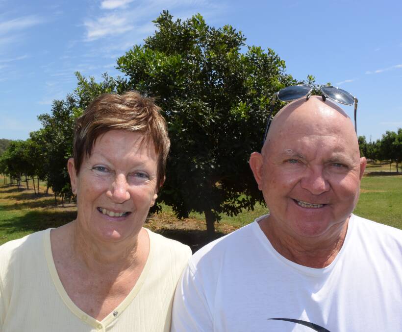 Liz and Bruce Green, Palmers Channel on the lower Clarence, where 20ha of flood plain cane country are in the process of a transition to macadamias. Patience is required at first but returns are rewarding.