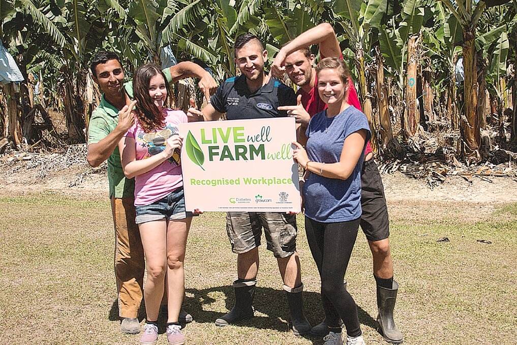 Some of the banana workers who took part in the Live Well Farm Well program which has seen a group of north Queensland growers become finalists in the Queensland Safe Work Awards. 