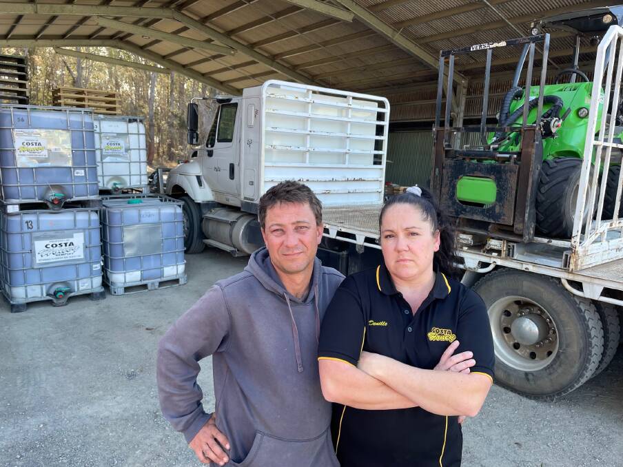 Daniel Costa and Denille Banham from Costa Honey at Kempsey. Picture by Samantha Townsend 