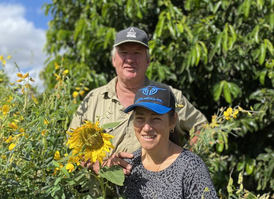 BETTER: John and Lucy Jennings at their farm near Mareeba where new approaches have improved their production. 