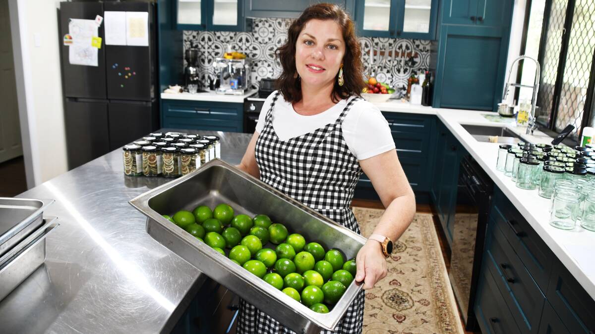 Rachael Coffison transforms limes from her orchard into a hip food garnish. Picture by Brad Marsellos