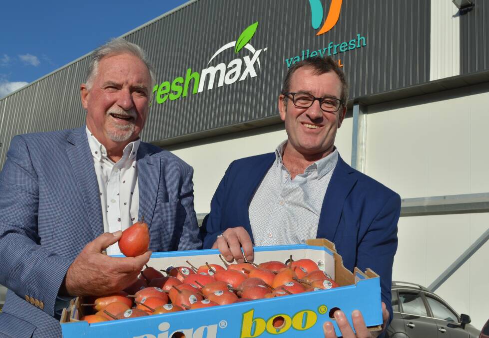 FRESH: Freshmax founder and chairman, David Smith, Auckland, New Zealand, with chief executive officer, Murray McCallum, at the company's new Marsden Park warehouse and distribution centre, in Sydney.
