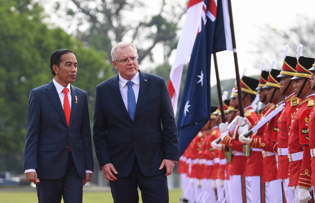 MEETING: Australian Prime Minister Scott Morrison with Indonesian President, Joko Widodo, at the Presidential Palace in Bogor, West Java, Indonesia.
