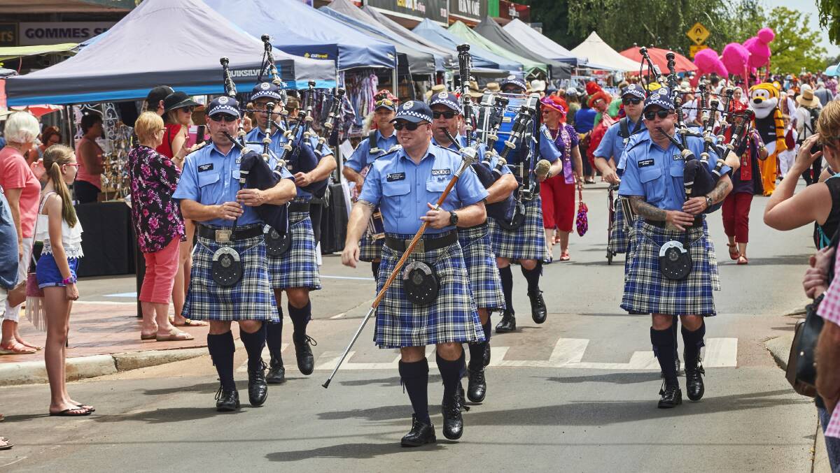 MUSIC: The grand parade is always a highlight, with the WA Police pipe band attending again this year.