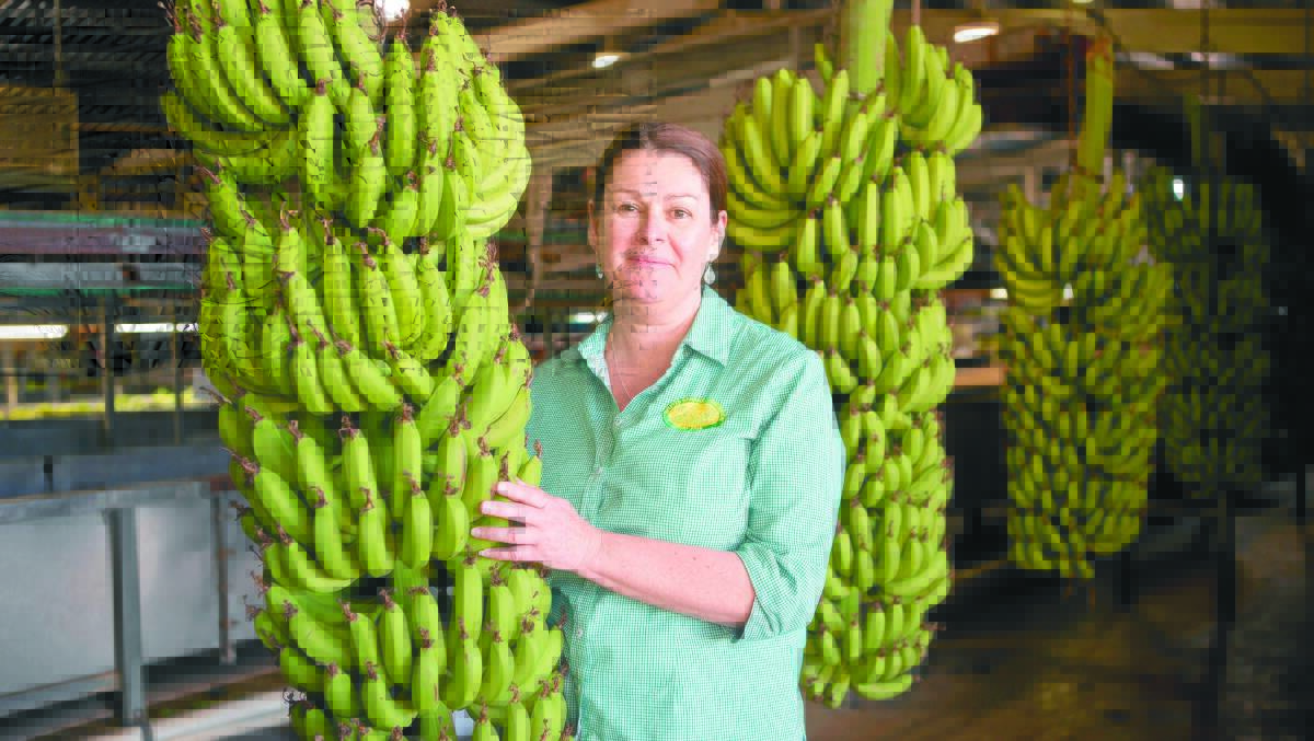 FOND: Doriana Mangili, manager of the Sweeter Banana Co-operative (SBC), is so passionate about bananas that some might say 'she's bananas about bananas'. Photo: Anton Blume.