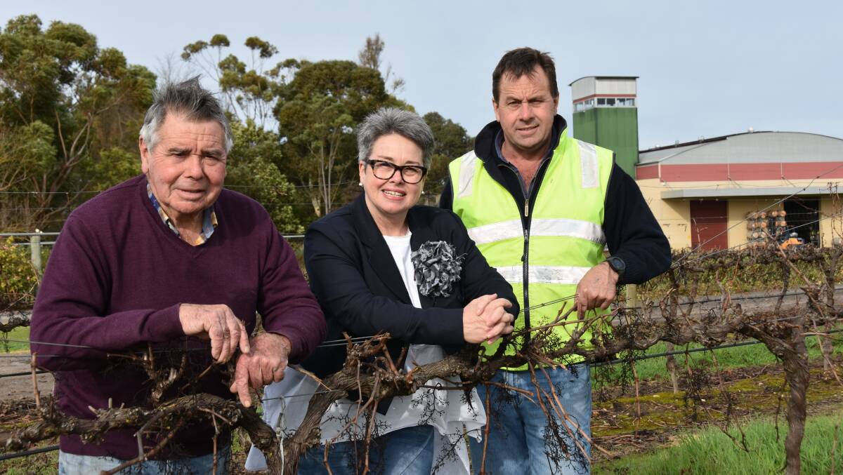 FAMILY: Doug Balnaves and his daughter Kirsty and son Pete have built a successful wine brand, Balnaves of Coonawarra, over the past 32 years.