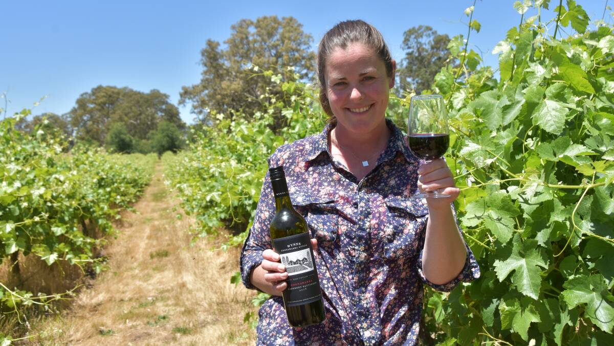 AWARD WINNER: Wynns Coonawarra's Catherine Kidman celebrates winning Viticulturist of the Year in the 2020 Australian Women in Wine Awards last month.