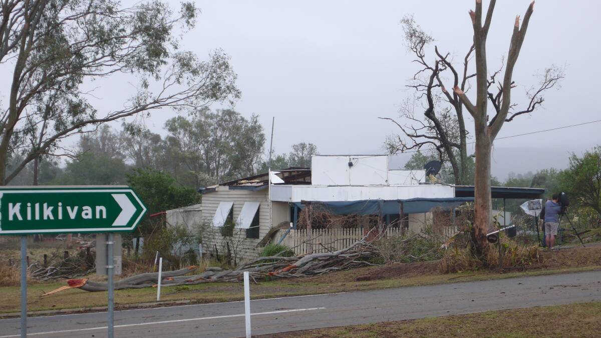 SMASHED: Some of the damage experienced at Tansey. Photos courtesy of Nanango Electorate Office.