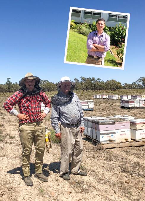 CAREERS: Anthony Taylor and his beekeeping father Warren who inspired him to study medicine. Photos: Anthony Taylor.