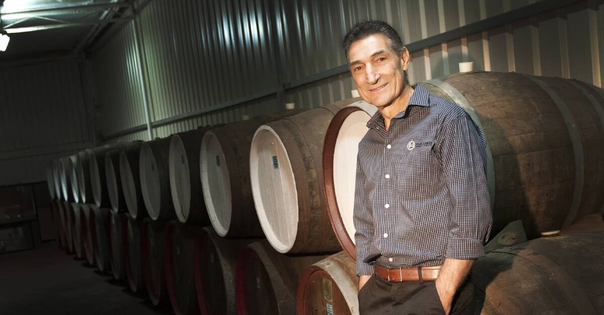 AT HOME: Bill Calabria at his winery in Griffith. Photo: Calabria Family Wines.