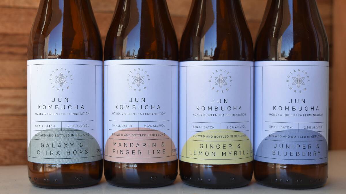LINE UP: Some of the labelled product range from Botanical Brew. 