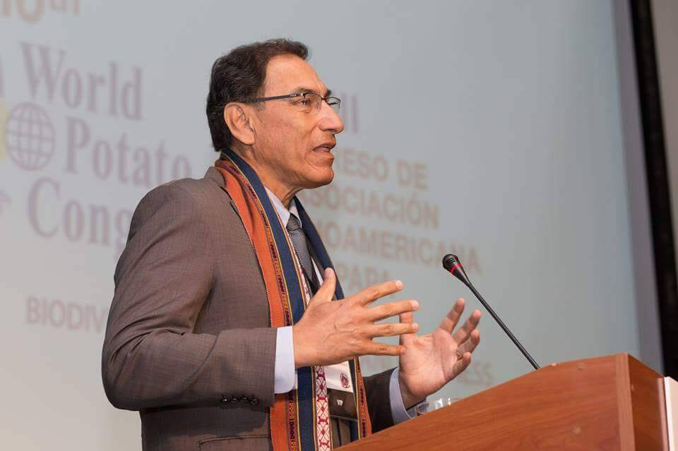 OPENING: President of Peru, Martin Vizcarra, opening the 10th World Potato Congress in Cusco, Peru. Mr Vizcarra said the potato is part of the nation's history and culture. 