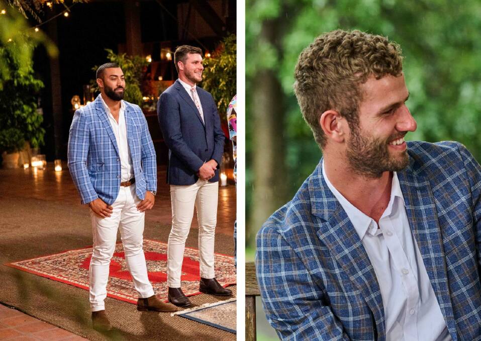 Former husband contender, Spiros, from earlier in the series and Farmer Harry, showing off a strikingly similar jacket. Picture supplied