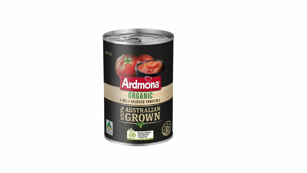 NEW OUT: SPC Ardmona's new Organic Finely Crushed Tomatoes, made from Australian tomatoes. 