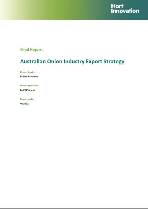 READING: Click on the image above to see the Australian Onion Industry Export Strategy. 