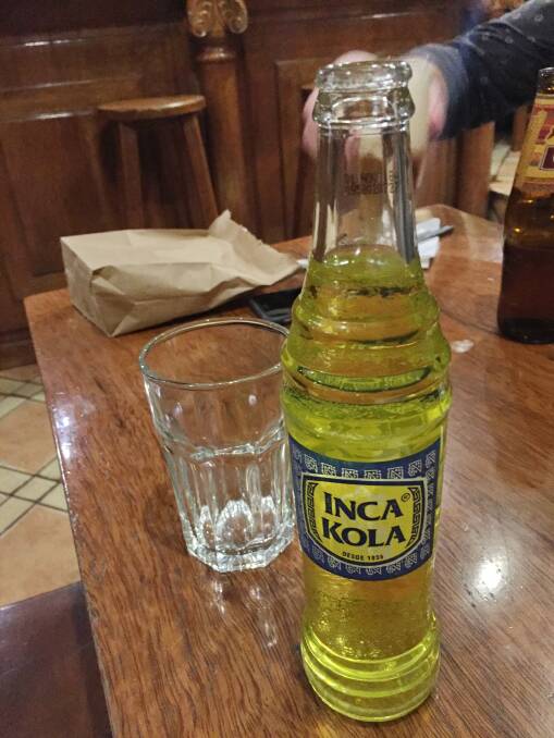 DRINK UP: When in Peru, I choose to drink Inca Kola. 