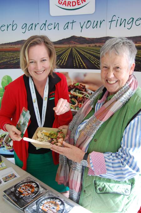 NEW OPTIONS: Gourmet Garden head of innovation and marketing Jacqueline Wilson-Smith and grower liaison development manager Jane Parker with a sample of the company's new lightly dried herbs.
