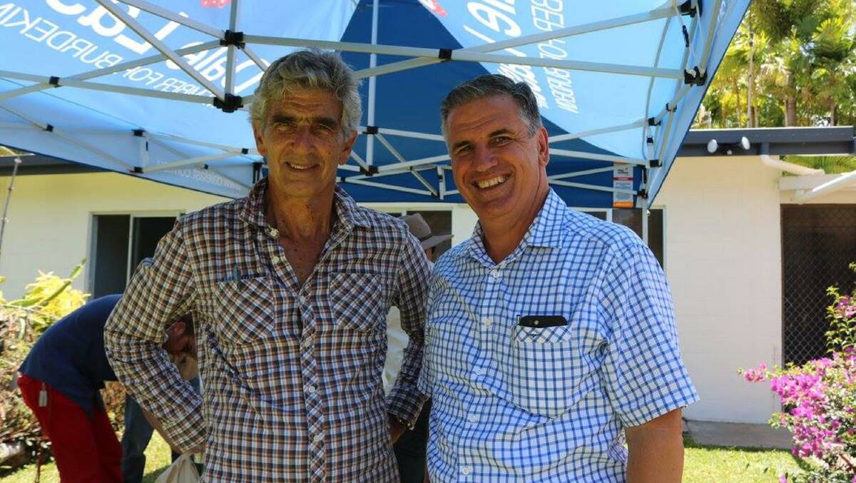 MEETING UP: Achacha Farm's Bruce Hill with Burdekin MP Dale Last, speaking about food hub opportunities at the recent forum. Photo: NQ Dry Tropics