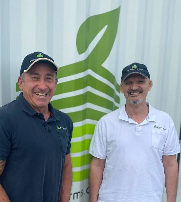 STARTERS: Ashley Thomson and John Leslie formed Vertical Farm Systems in 2009 when they first saw the opportunity to engineer a system that would allow producers to grow crops indoors year-round with no need for chemicals or pesticides and significantly lower water use.