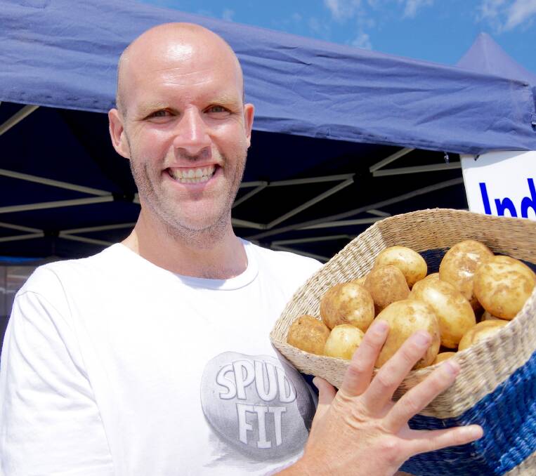 SPUD NUT: Andrew Taylor, Elwood, spent 2016 only eating potato-based meals and lost a considerable amount of weight. He was a guest speaker at the Thorpdale Potato Festival in March. 