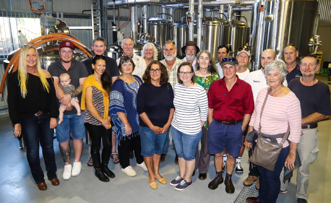 VALUE: A group of Tableland growers stopped off at Barrier Reef Brewery, Stratford, as part of a value-added study tour.