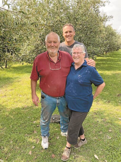 NEW VENTURE: Imre, Andrew and Sue Mencshelyi of Whirlwind Olives at Margaret River, WA. 