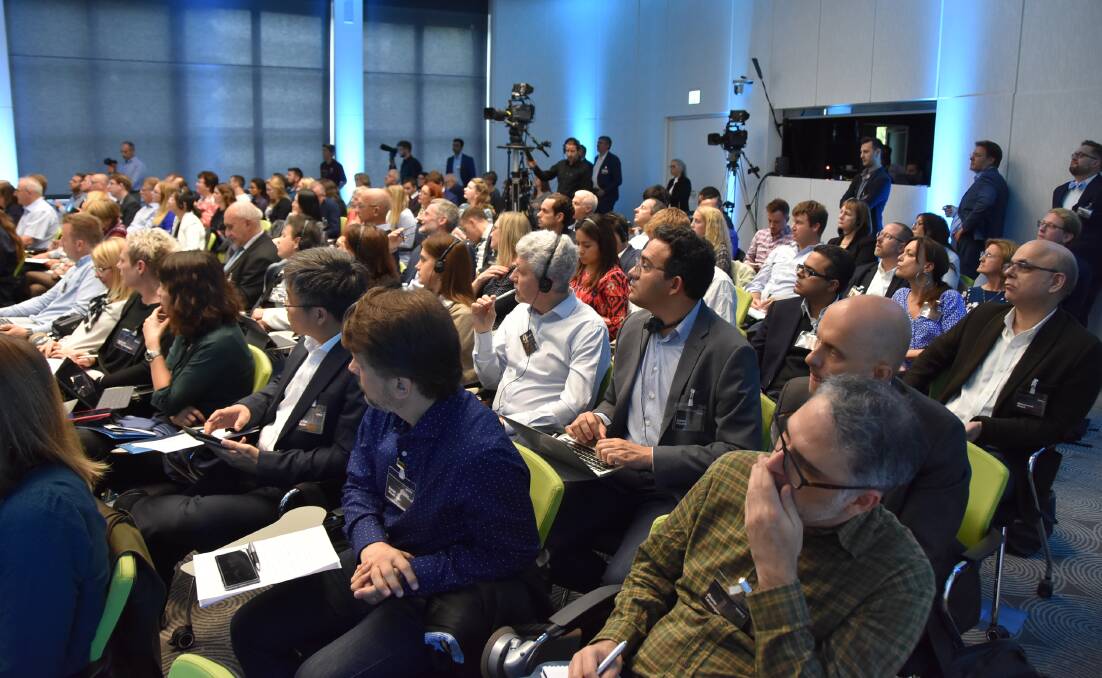 ENGAGED: Journalists, influencers and farmers listen in to the discussion about glyphosate at the Bayer Future of Farming dialogue in Germany. 