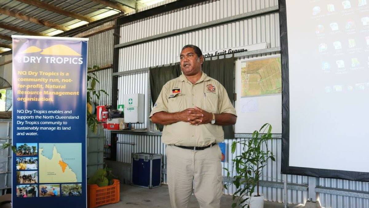 LOCAL KNOWLEDGE: Bindal leader Eddie Smallwood delivering information on the opportunities available in the region for greater food production. Photo: NQ Dry Tropics