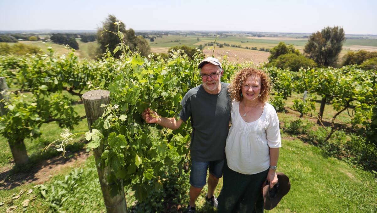 NEW: Barry and Bernadette Wurlod at the grounds of their winery in Dixie. Photo: Morgan Hancock