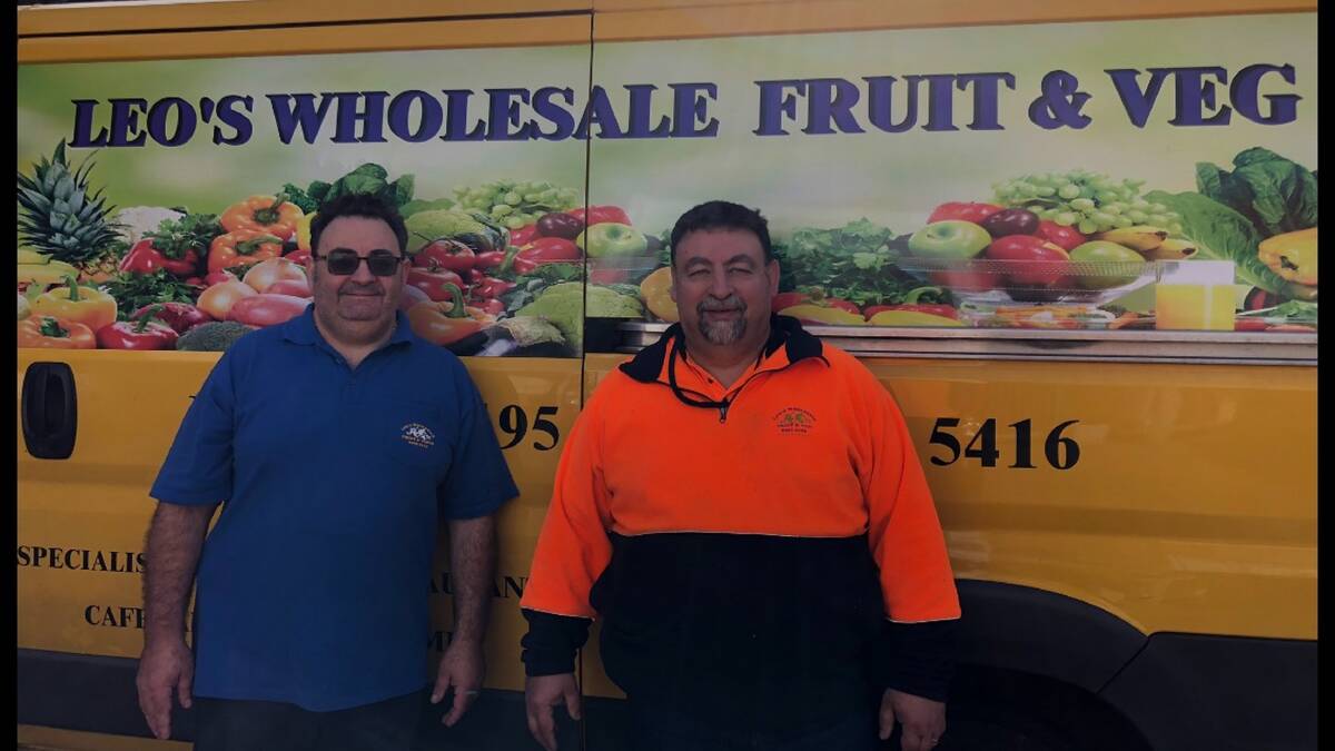 EXPERIENCE: John and Joe Brizzi who run Leo's Wholesale Fruit and Veg, a business started by their father Leo in the Northern Beaches region of NSW. 
