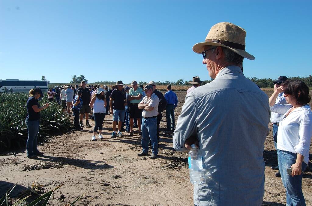 FIRST STOP: Delegates at the 2016 Pineapple Field Days on the Sherriff family's farm.