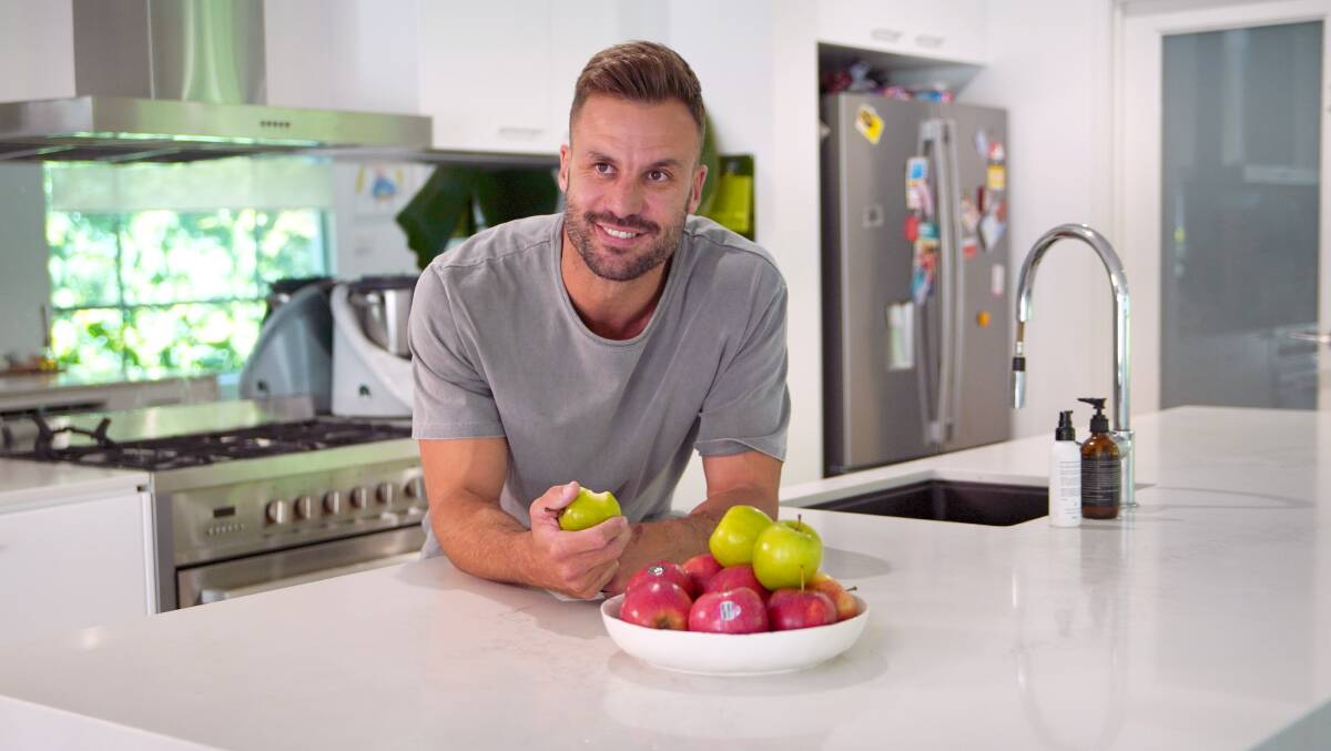 FAN: Former professional rugby league player turned television personality, Beau Ryan, says he's big fan of apples. 