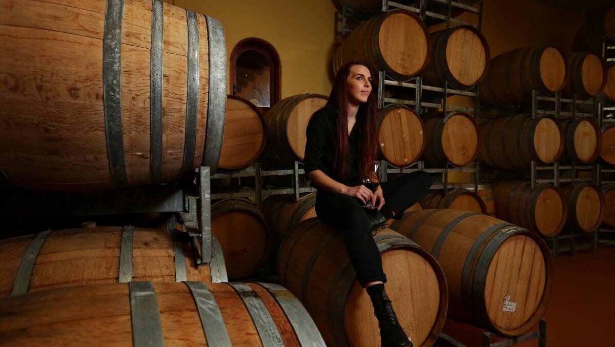 NEW CAREER: Jade Hafey is learning to make wine at Iron Gate Estate. Picture: Simone De Peak