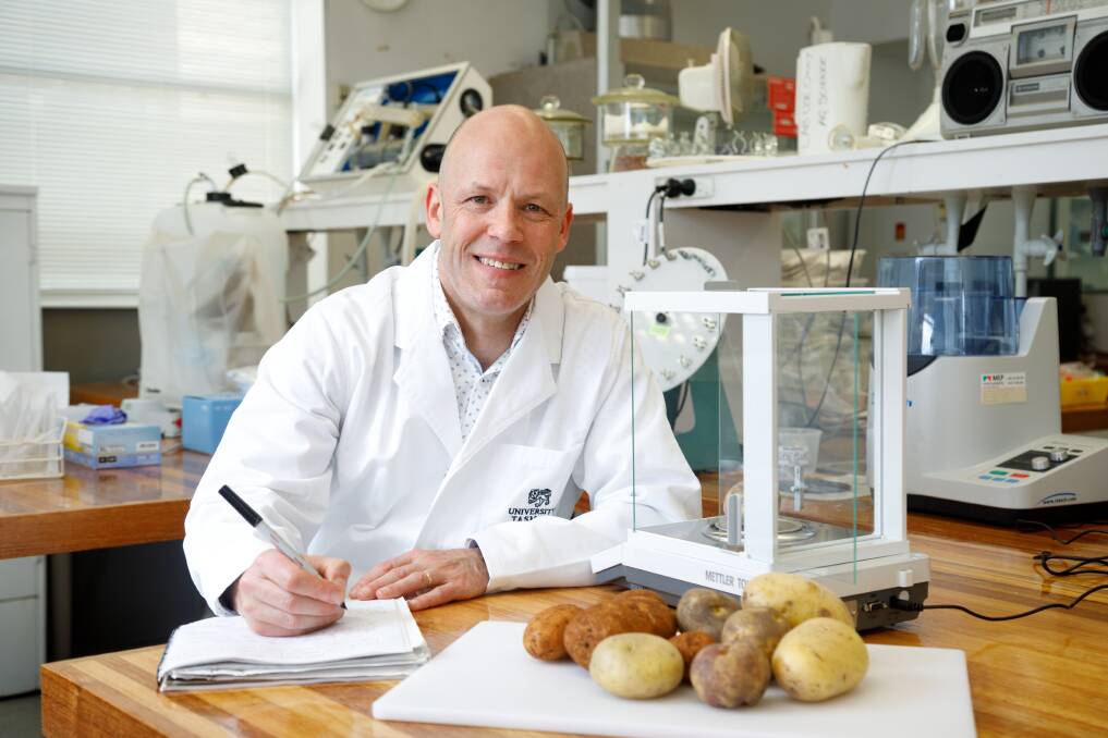 STUDY: Tasmanian Institute of Agricuture associate professor Calum Wilson is working on research that will help potato farmers control powdery scab.