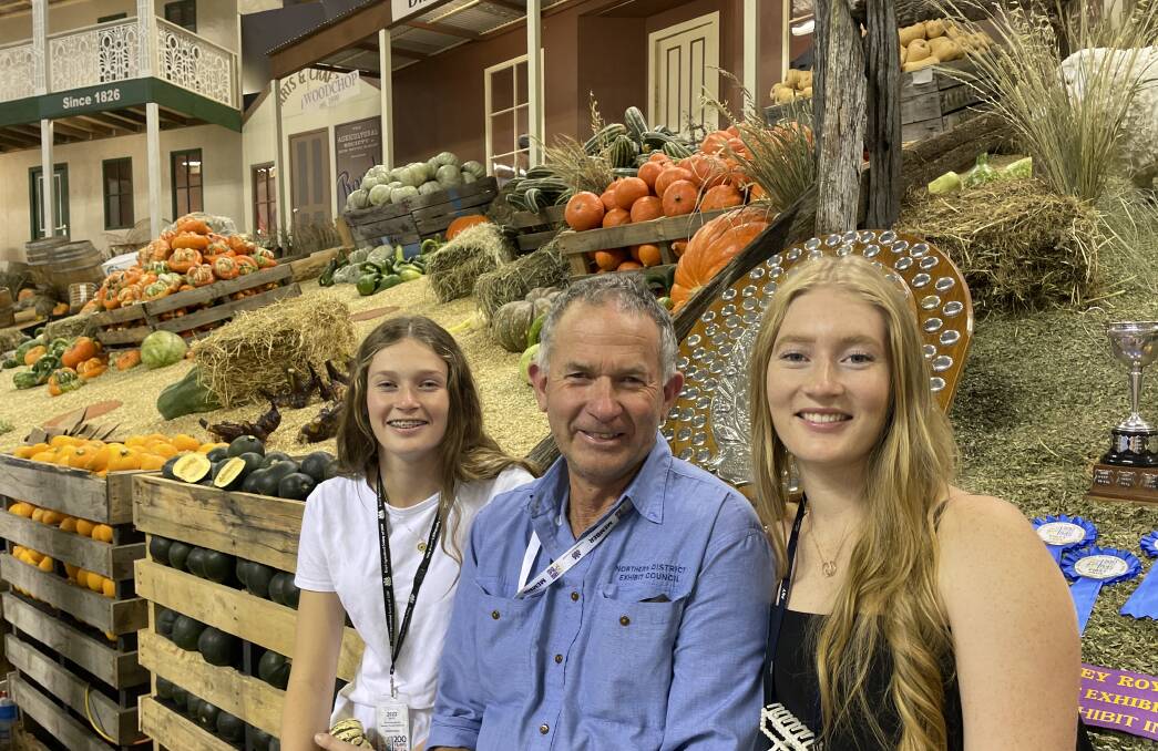 DEDICATED: Indira, Peter and Gabbie Barratt of Inverell share a passion for presenting the best produce at the Sydney Royal district exhibit.
