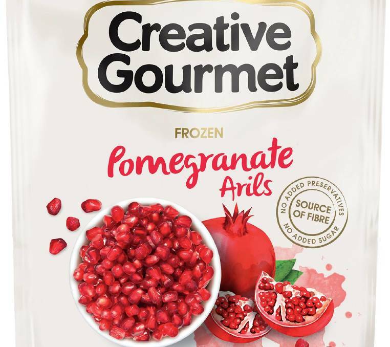CAUTION: A Hepatitis A outbreak has been linked to Create Gourmet pomegranate arils sold at Coles supermarkets. Image supplied.