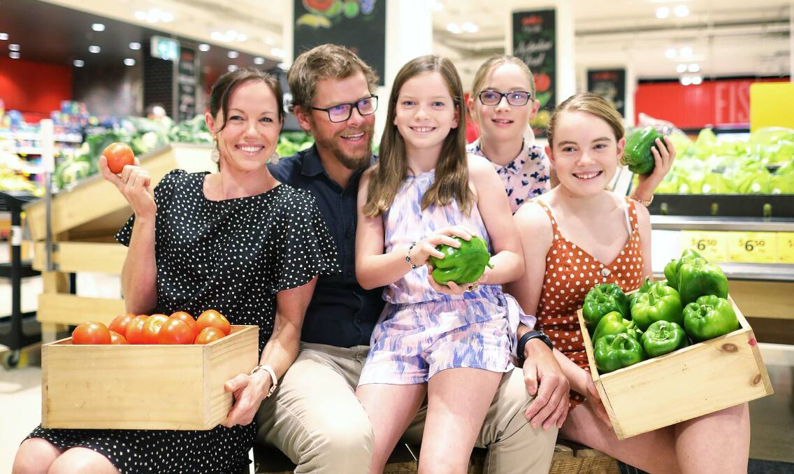 FRESH APPROACH: Felicity and Tim Carnell with daughters Abby, Emily and Jess are pleased that Coles have relaxed their specifications. 