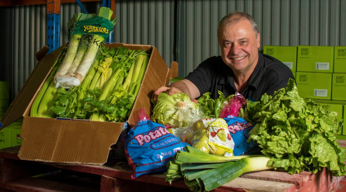 FRESH SELECTION: Independent Produce Suppliers director Frank Bueti, with some fresh produce which is moved from the Pooraka shed to more than 40 supermarkets in SA and NT.