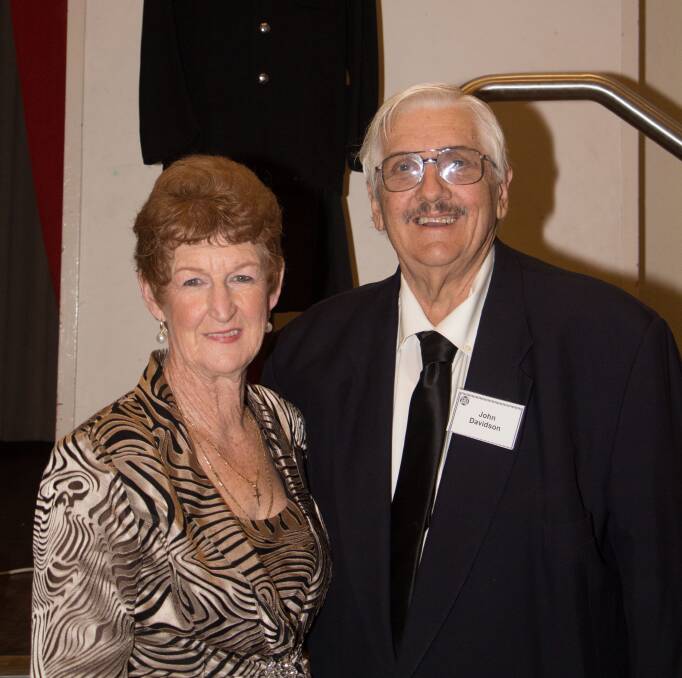 PIONEER: The late John Davidson (right) with his wife Carol at a function in Leeton in 2016. 