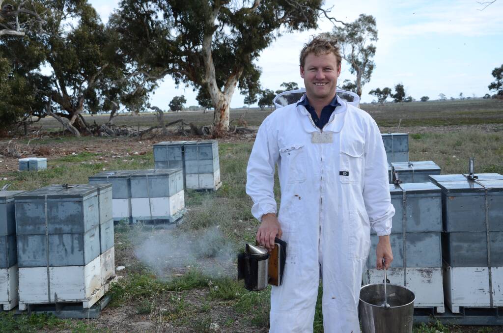 HEAT: SA Apiarist Association president and beekeeper, Ben Hooper, Tintinara, says his bees have suffered in the extreme conditions this summer.