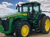 Top price: A 2020 John Deere 8R370 tractor with Green Star and 788 hours on the clock sold for $420,000 at the Glenroy clearing sale. 
